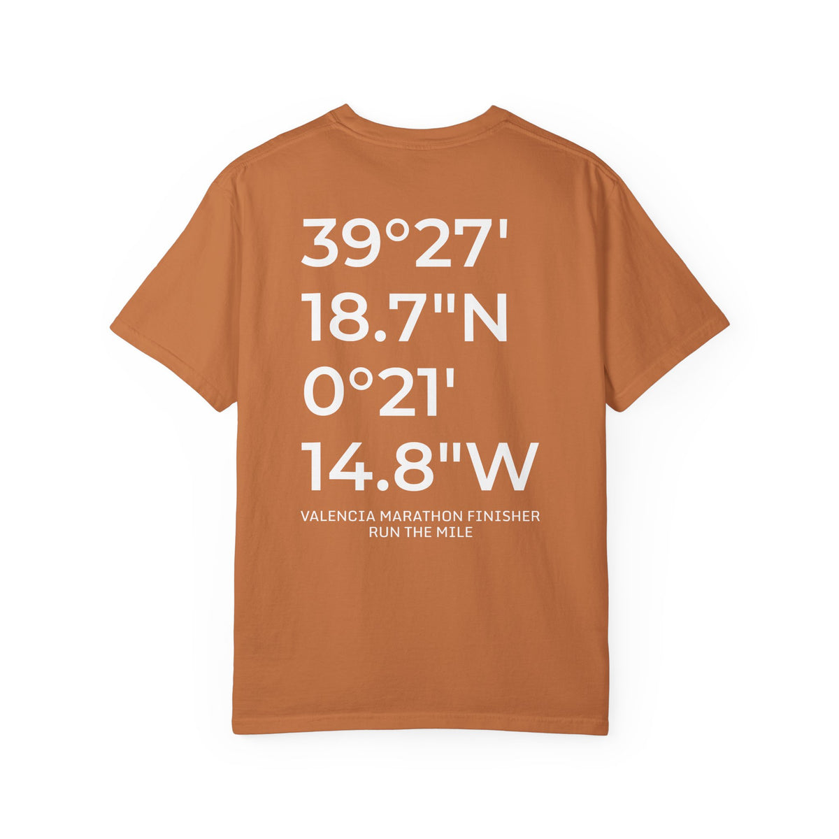 Valencia Marathon Finish Line Coordinates T-Shirt
