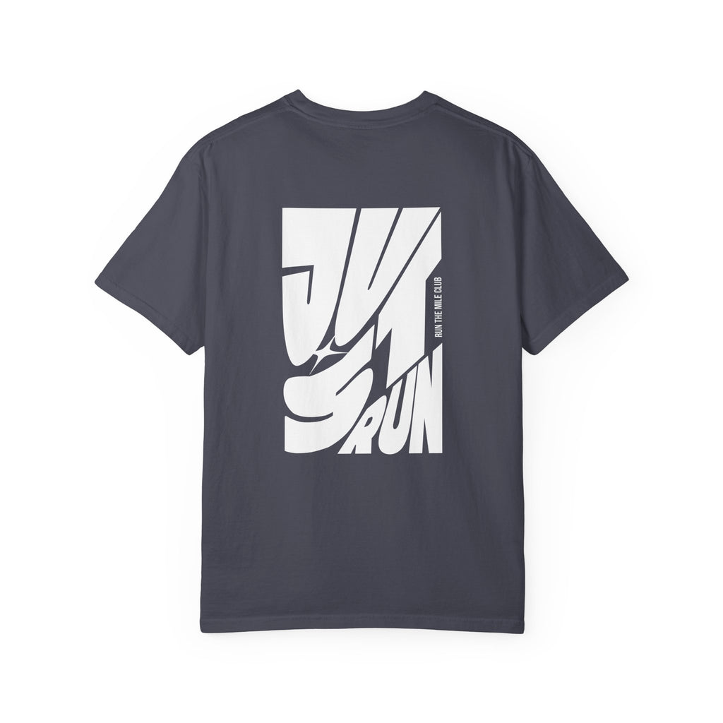Just Run Wavy Back Graphic T-Shirt