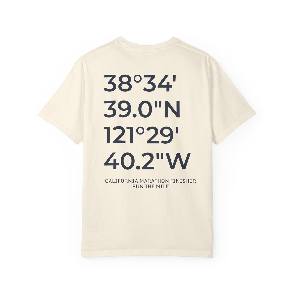 California Intl CIM Marathon Finish Line Coordinates T-Shirt