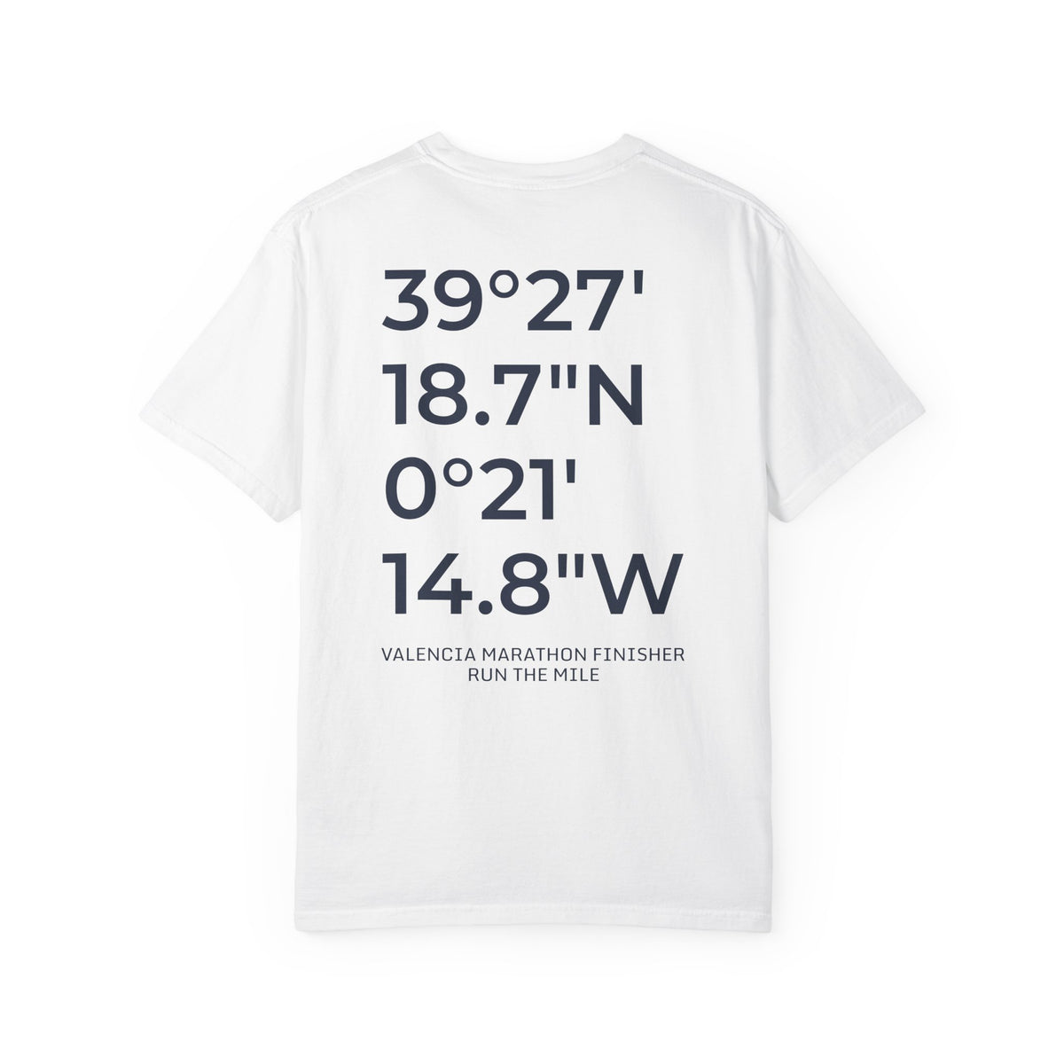 Valencia Marathon Finish Line Coordinates T-Shirt