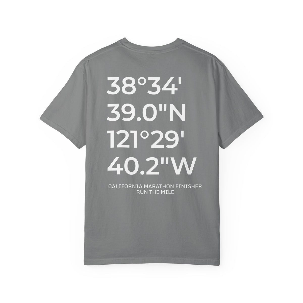 California Intl CIM Marathon Finish Line Coordinates T-Shirt
