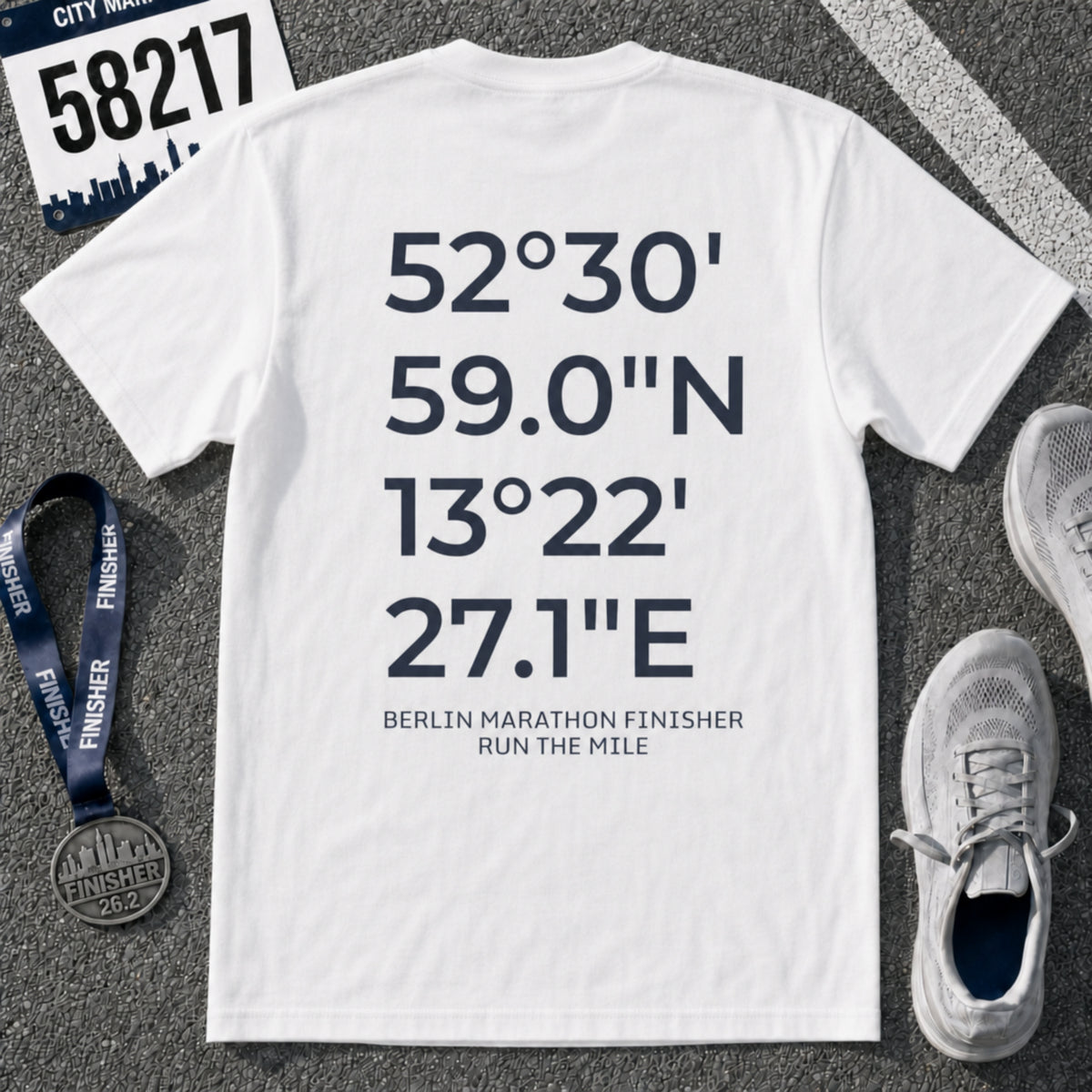 Berlin Marathon Finish Line Coordinates T-Shirt