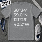 California Intl CIM Marathon Finish Line Coordinates T-Shirt