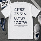 Chicago Marathon Finish Line Coordinates T-Shirt