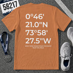 New York Marathon Finish Line Coordinates T-Shirt