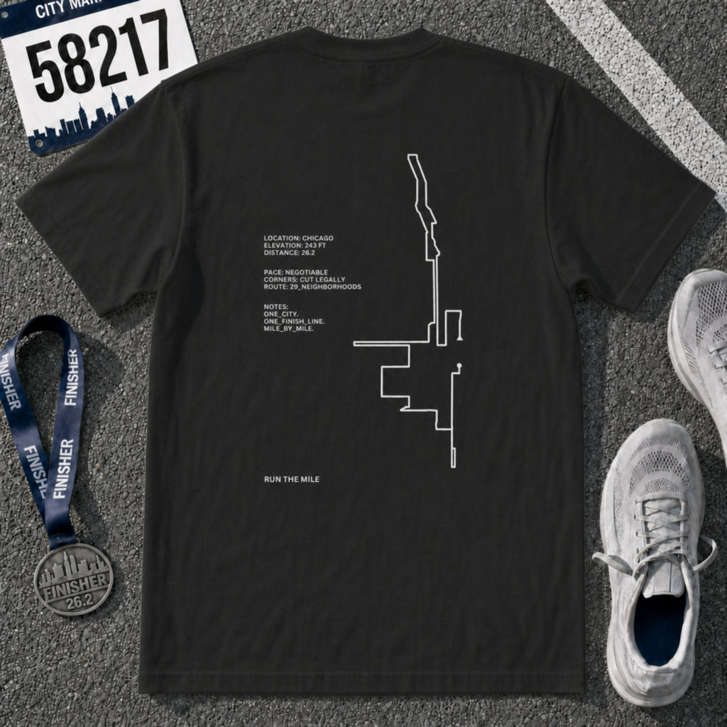 Chicago Marathon Running Shirt – 26.2 Route T-Shirt