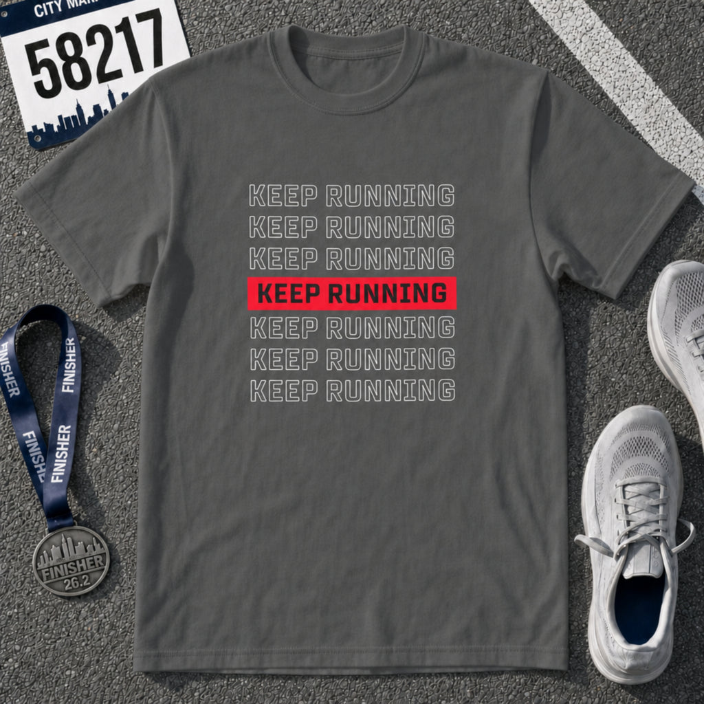 Keep Running Red Block T-Shirt