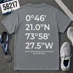 New York Marathon Finish Line Coordinates T-Shirt