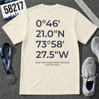 New York Marathon Finish Line Coordinates T-Shirt