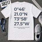 New York Marathon Finish Line Coordinates T-Shirt