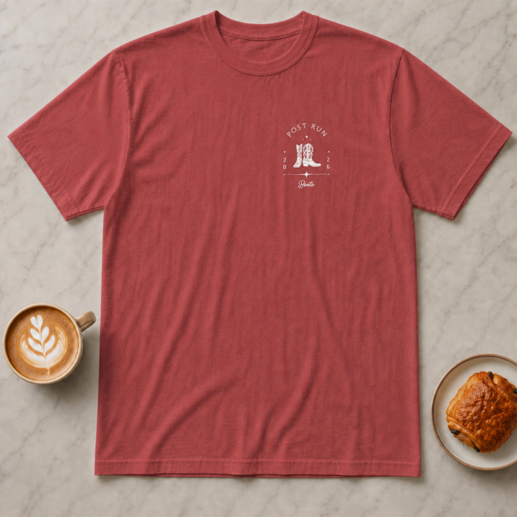 Post Run Boots Western Style T-Shirt