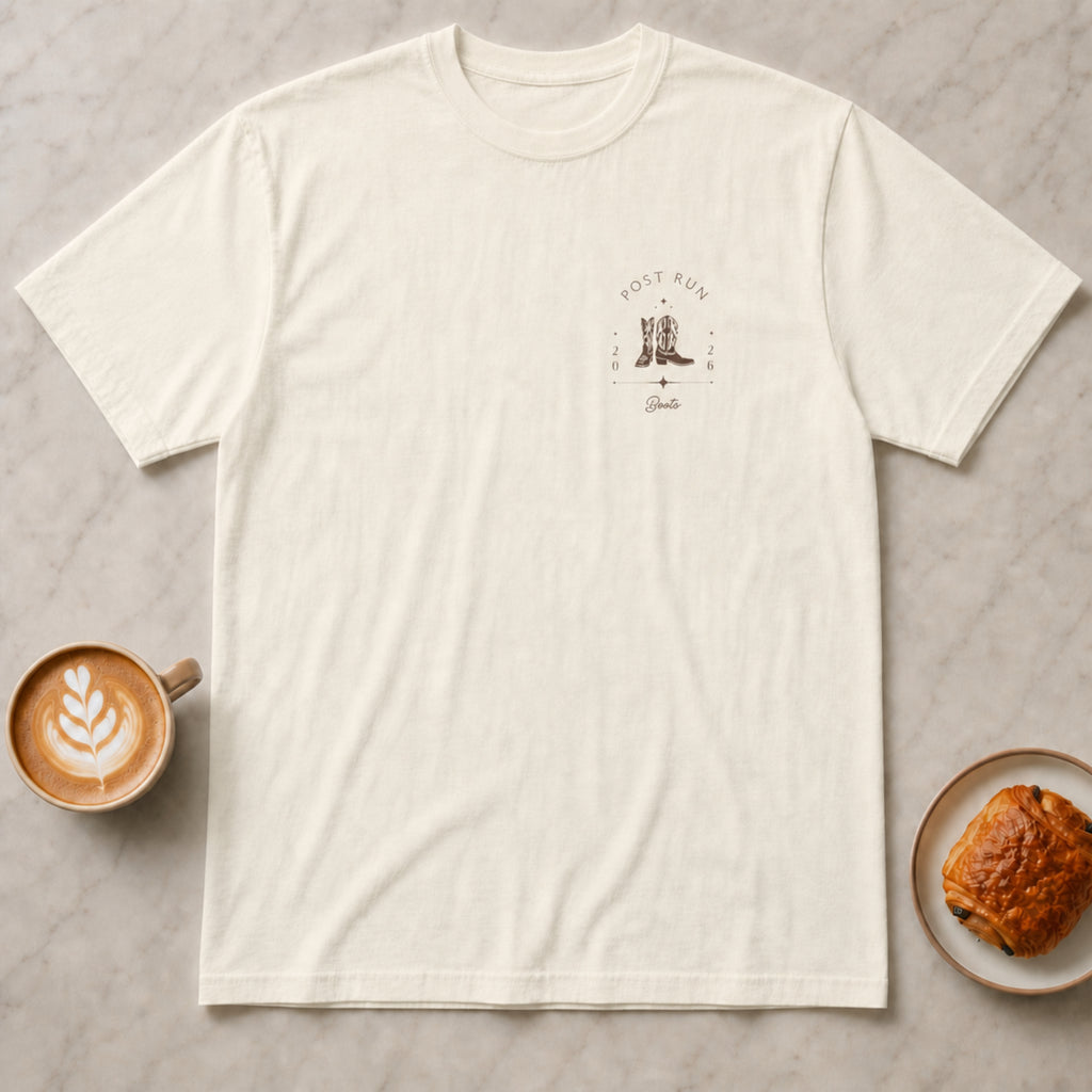Post Run Boots Western Style T-Shirt