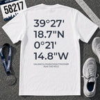 Valencia Marathon Finish Line Coordinates T-Shirt